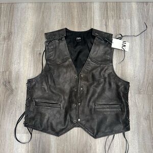 Zara Leather Vest